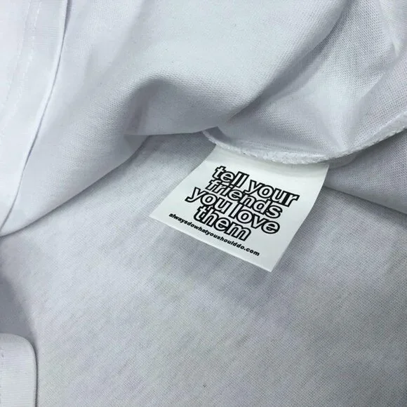 Always White Simple Graphic Short Sleeve T Shirt
